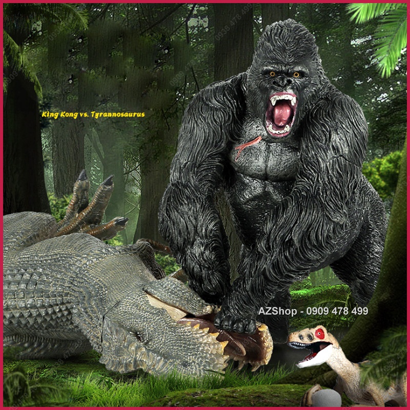 Mô Hình Khỉ Đột Gorilla - King Kong Uy Quyền - Cao 14cm - 4696.8