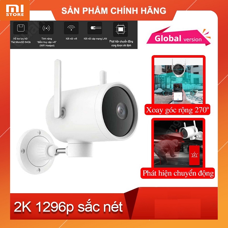 Camera ngoài trời Xiaomi IMILAB xoay 270 độ EC3 2K - Bản quốc tế bảo hành 12 tháng