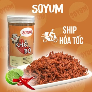 Khô bò sợi hộp 250g,khô bò Soyum thơm ngon từng sợi