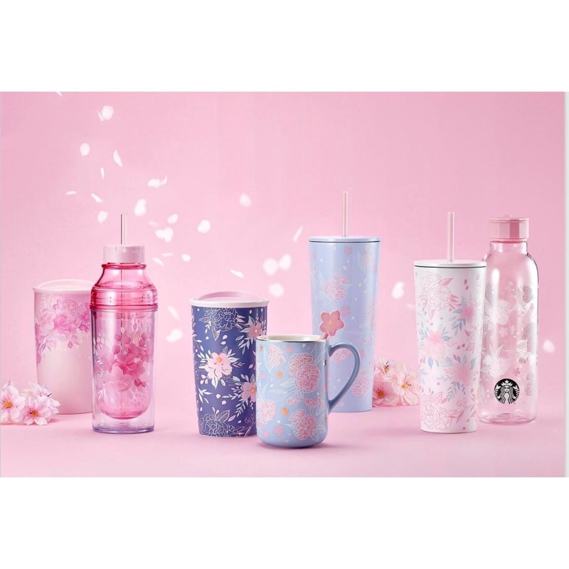 Ly Mug Starbucks Double Wall Blooming Blossom 12Oz