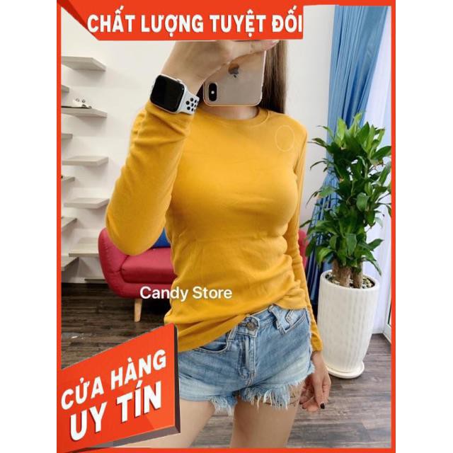 Áo tay dài trơn vải xịn- dày dặn- hình chụp thật của shop khách yên tâm mua