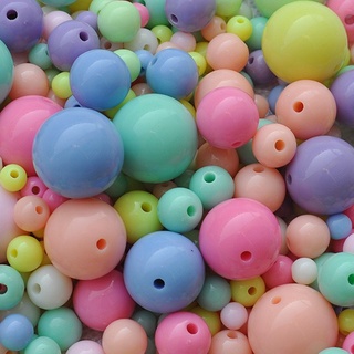 Hạt nhựa tròn màu pastel 4/6/8/10/12/14/16mm