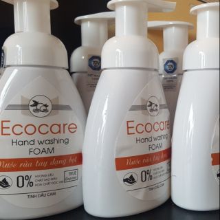 Nước rửa tay hữu cơ dạng bọt, tinh dầu cam Ecocare diệt trùng và mềm dưỡng da