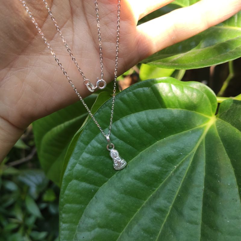 Dây chuyền bạc ta phật quan âm sợi mảnh