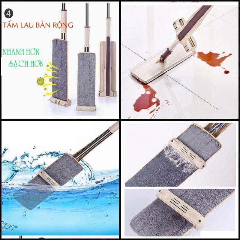 Chổi lau nhà tự vắt sạch và khô Spinmop