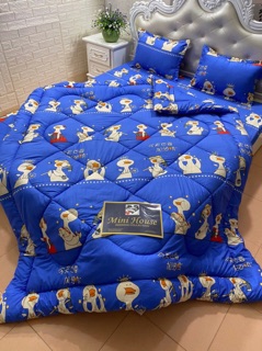 Set ga gối chăn phao poly cotton