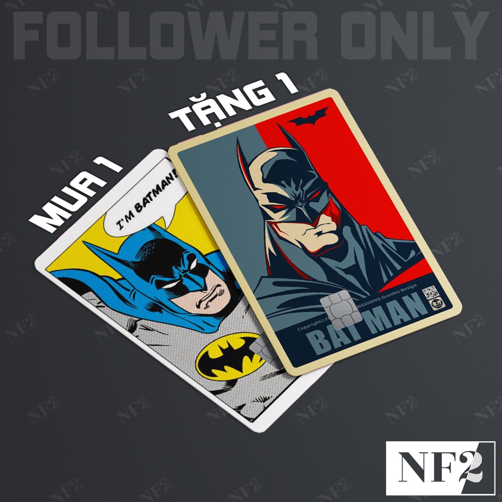 BATMAN - Decal Sticker Thẻ ATM  Miếng Dán Trang Trí NF2 Cards