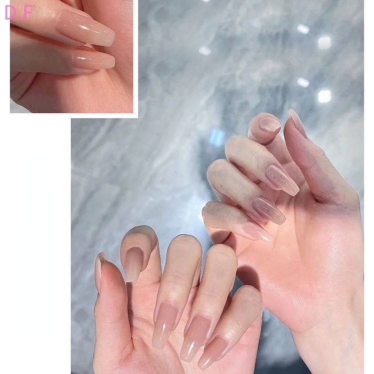 Keo Dán Móng Tay Màu Nude/Trà Sữa Trong Suốt Lâu Trôi