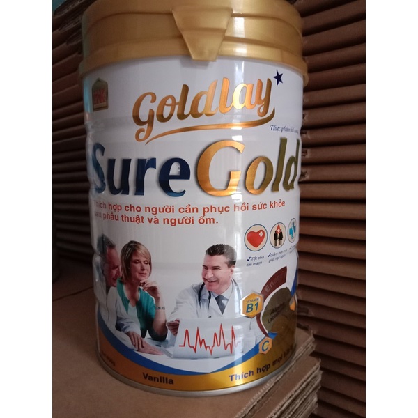 Sữa phục hồi sức khỏe dành cho người già ăn uống kém Goldlay Sure Gold 900g