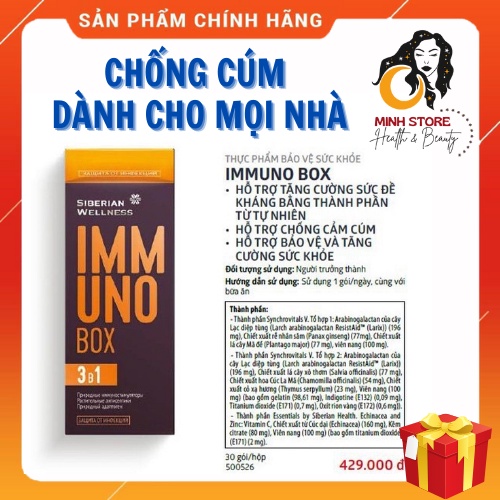 Chống Cúm và Tăng Cường Đề Kháng Của Nga Immunobox