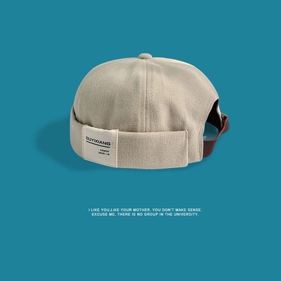 Mũ beanie không vành có thể điều chỉnh thêu họa tiết chữ cho nam và nữ