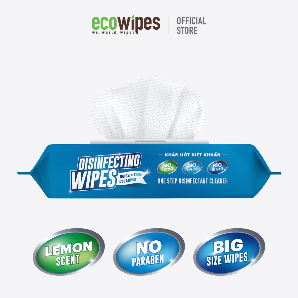 KHĂN ƯỚT DIỆT KHUẨN EcoWipes 60 tờ