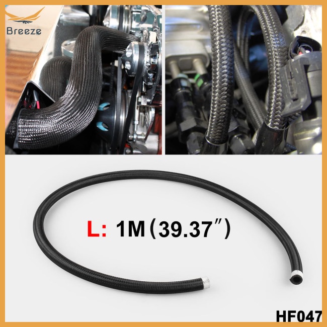 Bộ Ống Dẫn Nhiên Liệu 1m AN4-AN12 Màu Đen