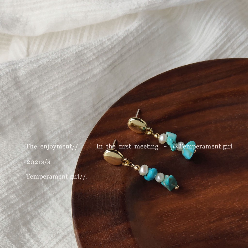 Nổi bật bông tai đá xanh ngọc đặc mix ngọc A972 mạ 925 cao cấp