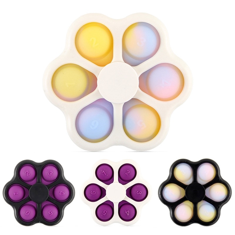 Con quay đồ chơi Fidget Spinner mini 2 trong 1 giúp giảm stress cho trẻ em và người lớn