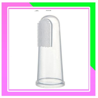 Rơ lưỡi silicon xỏ ngón chống tưa miệng, làm sạch răng miệng cho bé cho bé Thỏ ngổ ngáo Official