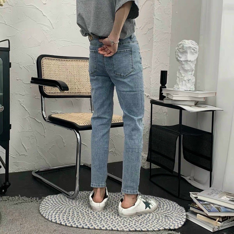 QUẦN JEANS SKINNY CO DÃN RÁCH GỐI (hình chụp thật)
