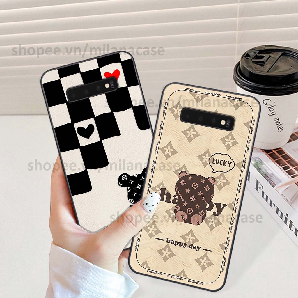 Ốp Samsung S10 / S10 5G / S10 Plus / S10+ gấu be@rBrick gấu Teddy Kaws siêu đẹp, phong cách, cá tính