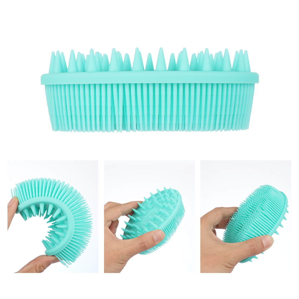 (Hàng Mới Về) Bàn Chải Tắm Mát Xa Cơ Thể Bằng Silicone 2 Trong 1 Nhiều Màu Sắc