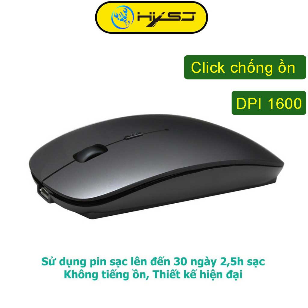 Chuột không dây sạc pin siêu mỏng 2.4ghz hxsj m101 không gây tiếng ồn sạc - ảnh sản phẩm 3