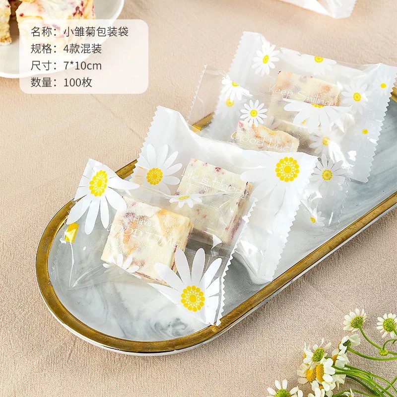 95-100 vỏ túi 7x10cm cúc hoạ mi đựng bánh