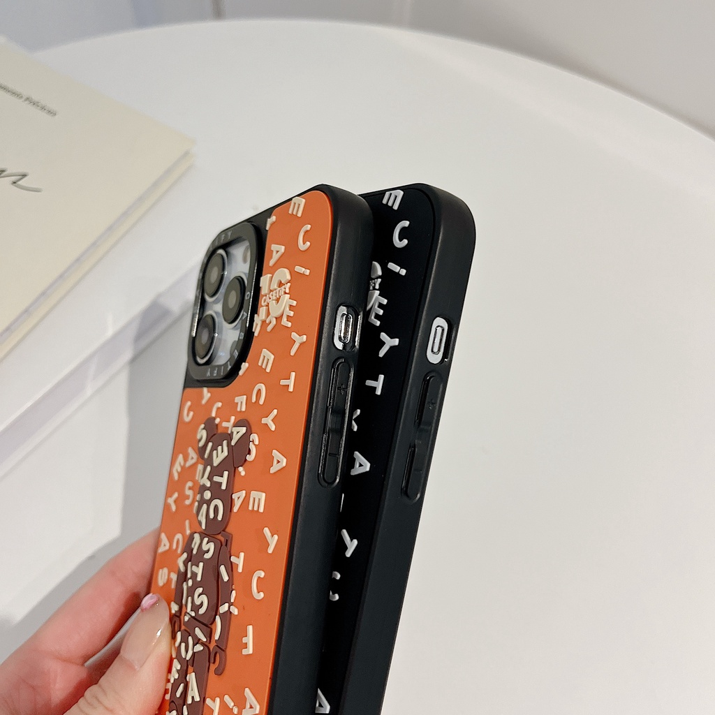 Casetify Ốp Điện Thoại Silicon Hình LOGO Bearbrick Cho iPhone 15 14 13 12 11 Pro Max Plus XR