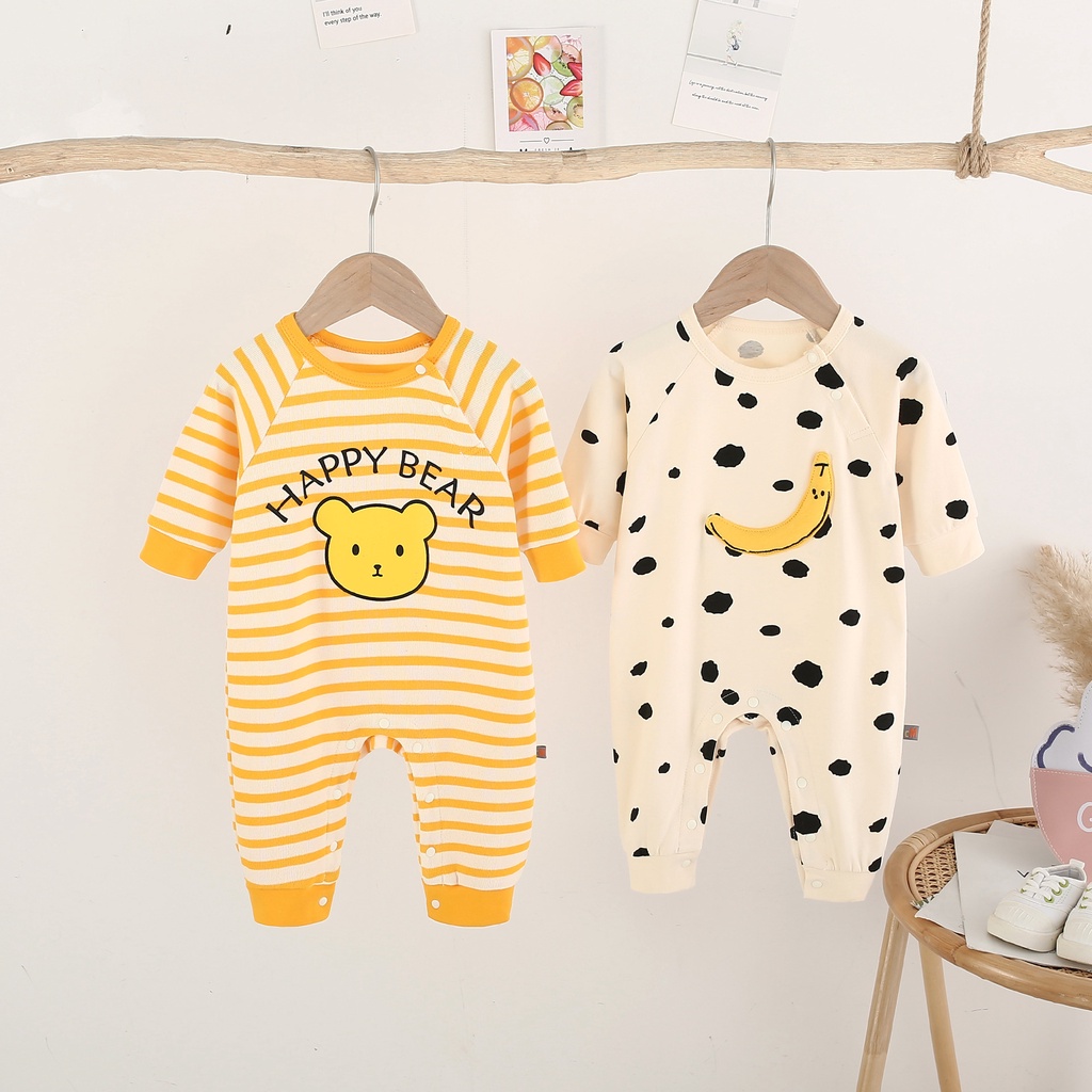 Body yếm chuối cho bé, bộ body liền thân BD035 cho bé 3-13kg