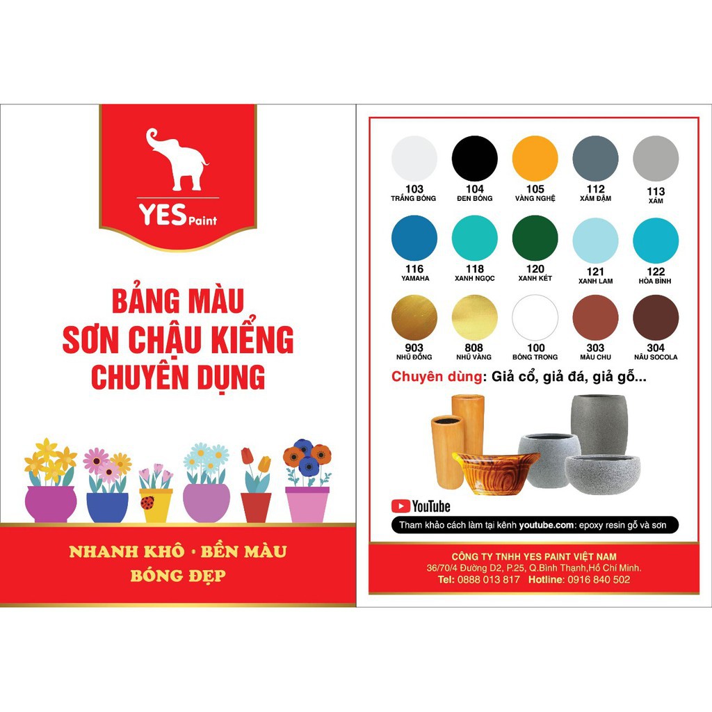 Sơn Chậu Kiểng Màu Đen Bóng 400g