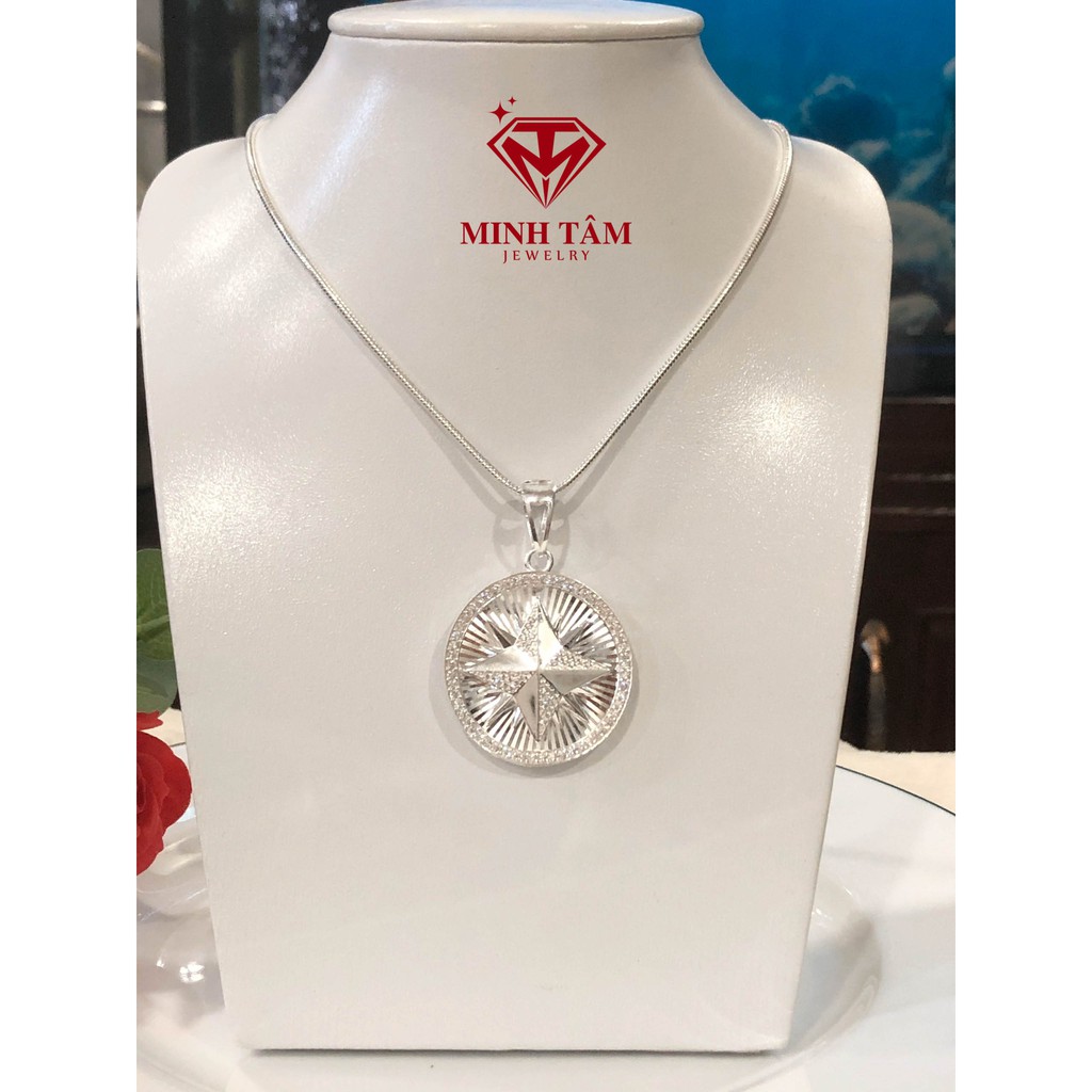 Mặt dây chuyền bạc nam ngôi sao may mắn,Bộ dây chuyền bạc nam mặt ngôi sao-Minh Tâm Jewelry