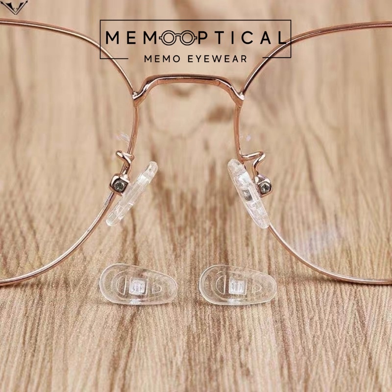 Combo đệm mũi kính mắt chất liệu silicon siêu mềm thông hơi, ve gọng kính không dây kích ứng da Memo Optical