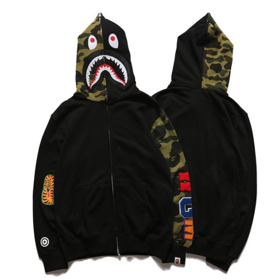 Áo Hoodie Bape Họa Tiết Rằn Ri Thời Trang Cá Tính Trẻ Trung