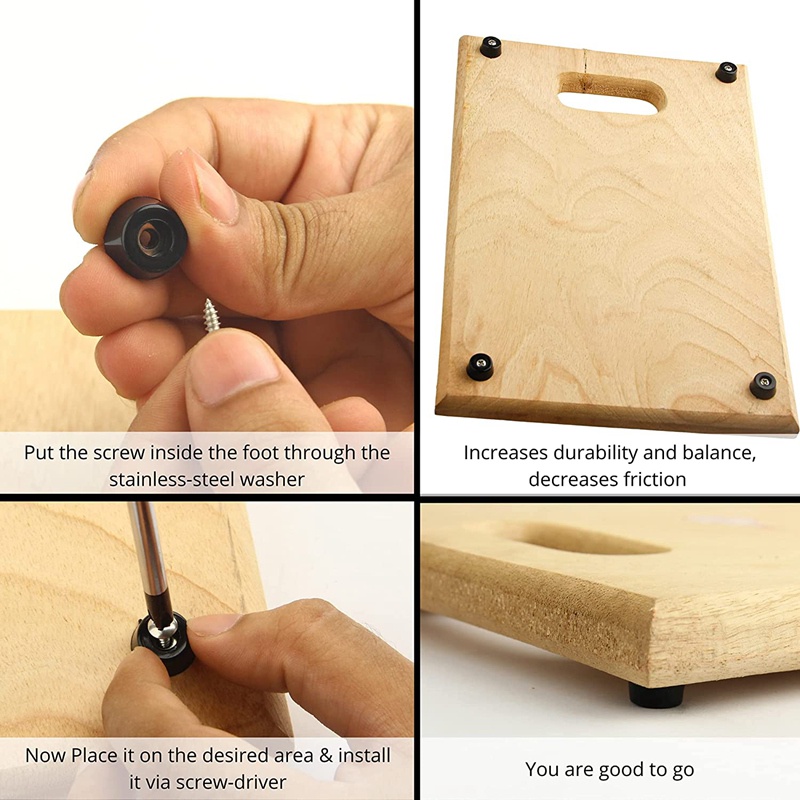 Bộ 52 Chân Cao Su 0.31x0.59Inch Chống Trầy Xước Cho Ghế