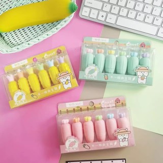 Set 6 bút nhớ highlighter hình củ quả