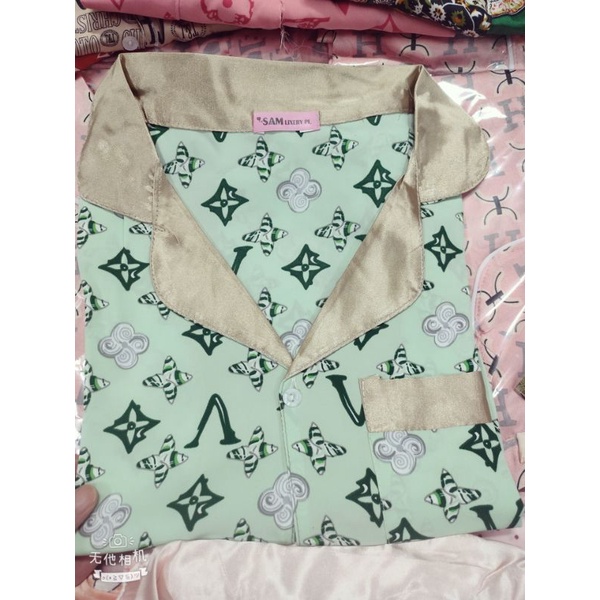 Bộ Pyjama [Lụa Satin Cộc Dài] lụa satin không nhăn kèm video ảnh thật