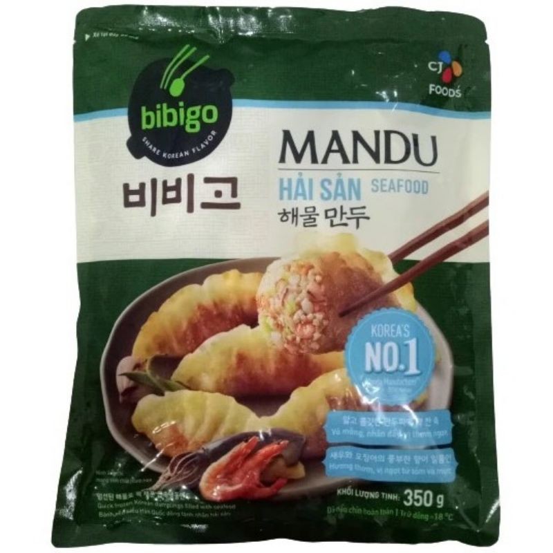🥟🦞GIÁ GỐC:Bánh xếp mandu hải sản Bibigo 350g