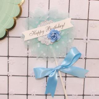 Que HPBD hoa nơ xanh