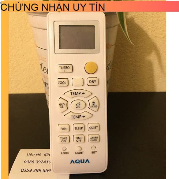 Điều khiển điều hòa Aqua có nút TURBO - Tặng kèm pin - Remote máy lạnh  Aqua có TURBO