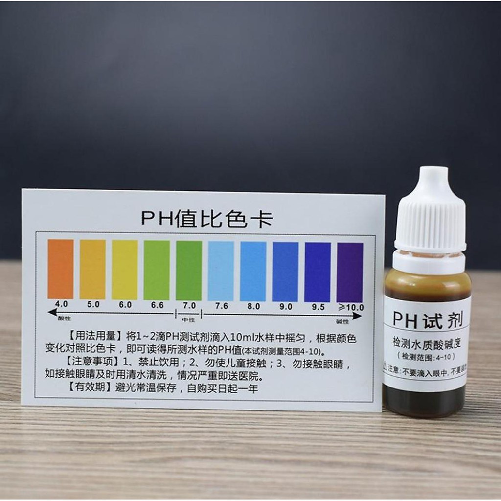 [Giá Rẻ Nhất] Dung dịch đo độ ph 10ml (Tặng Kèm Bảng Màu)