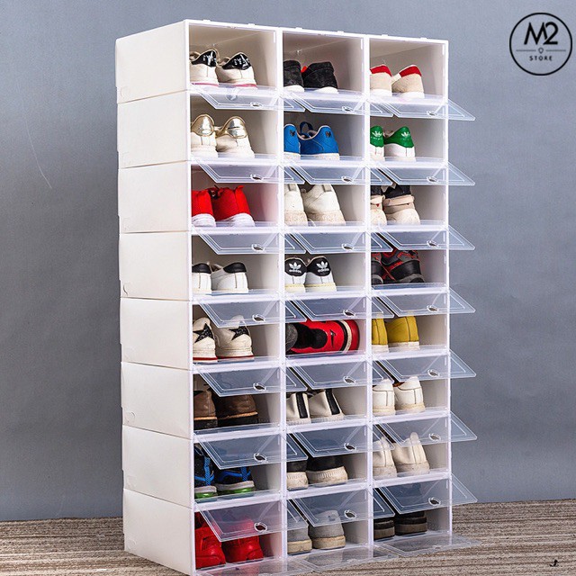 Hộp Đựng Giày Dép Nắp Nhựa Cứng Trong Suốt, Size lớn Chịu Lực 4kg HDG01 | BigBuy360 - bigbuy360.vn