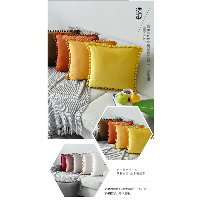 Vỏ Bọc Gối Sofa Hình Vuông Bằng Nhung Kèm Bóng Khóa Kéo Độc Đáo Trang Trí Nhà Cửa Ốp