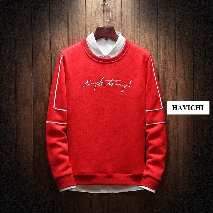 Áo thun nam dài tay đỏ thoáng mát, mềm mịn, phong cách, soái ca. | BigBuy360 - bigbuy360.vn