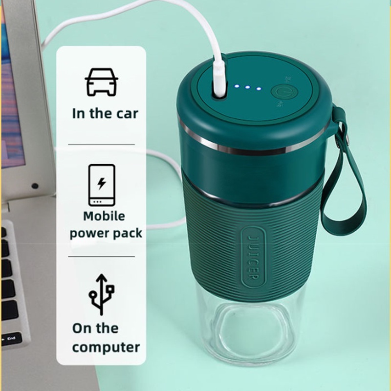 Máy Xay Sinh Tố Mini Cầm Tay JUICER 300ml Sạc USB, Máy Ép Trái Cây Mini 6 Lưỡi Cao Cấp