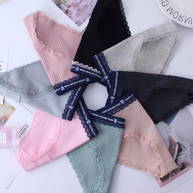 Quần lót gân tăm cạp chữ đậm 2020