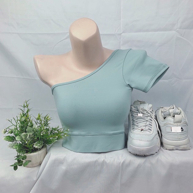 CROPTOP LỆCH VAI TAY NGẮN SIÊU SEXY