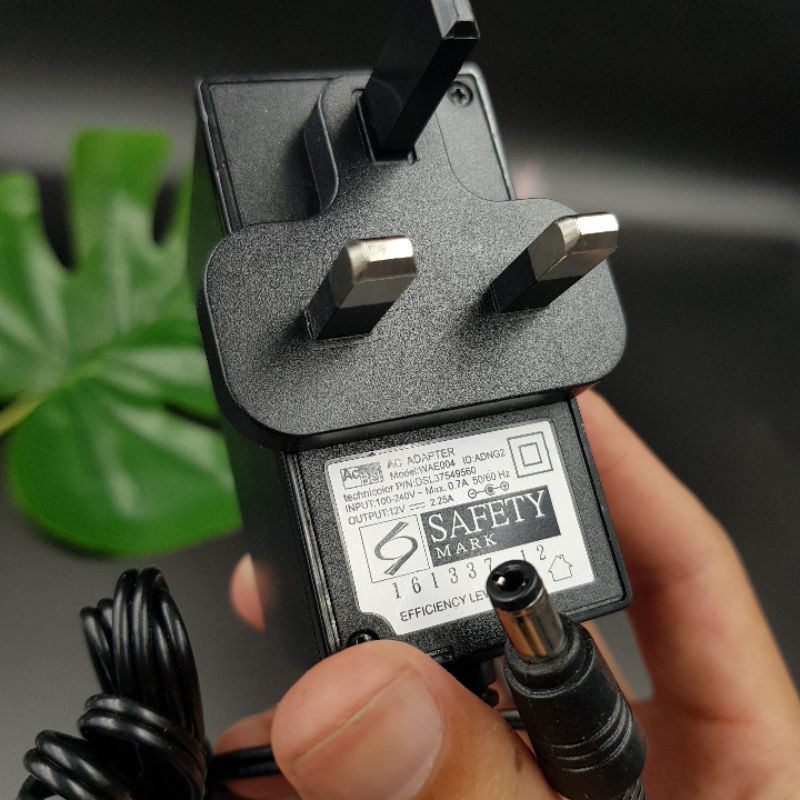 Nguồn Adapter 12V2.25A 5.5x2.1MM Acbel Xuất UK WAE004