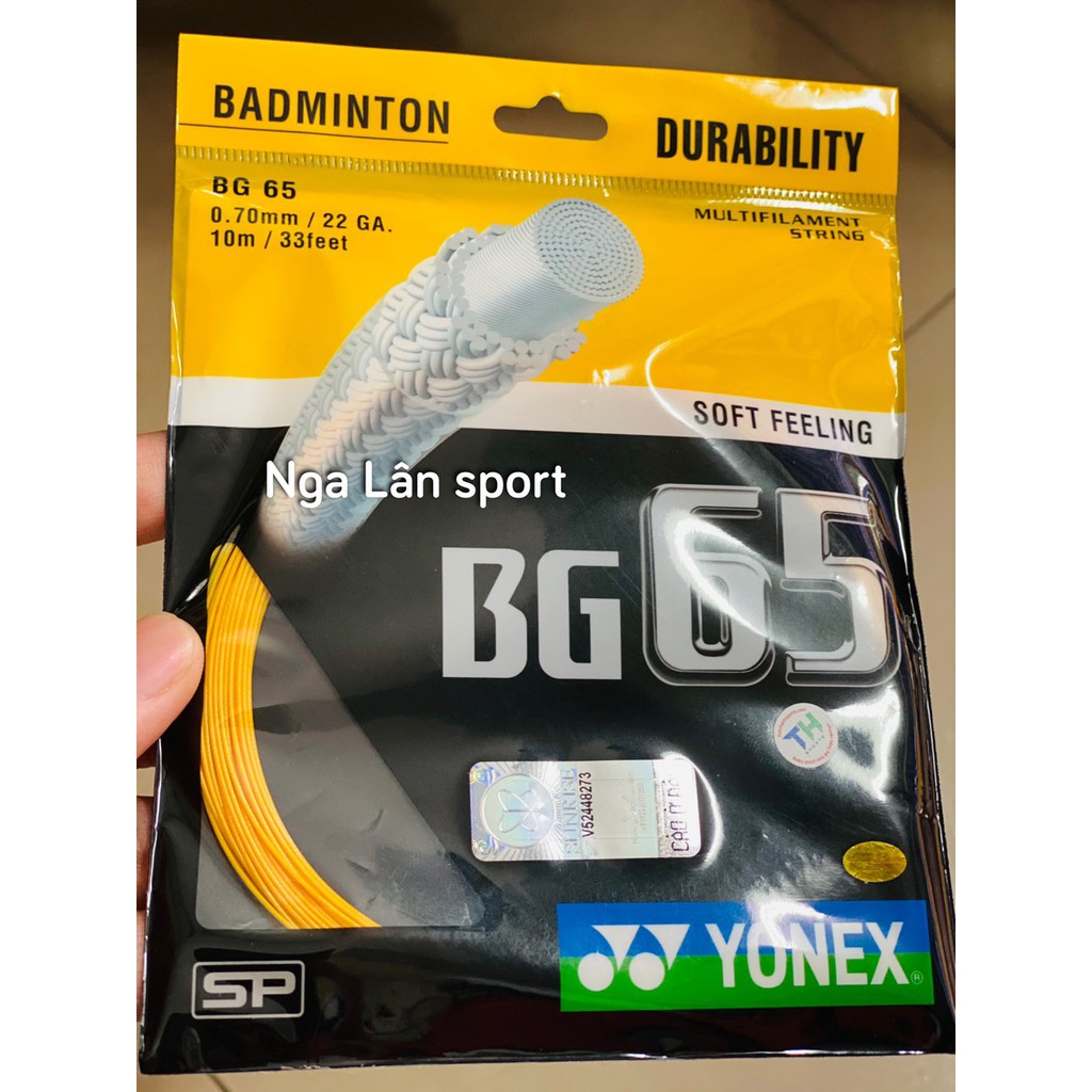 Dây cước căng vợt  cầu lông Yonex BG65 - HÀNG CHÍNH HÃNG có tem công ty