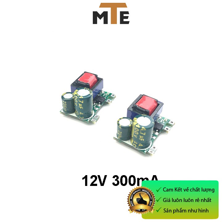 Mạch nguồn siêu mini 220V - 12v 300mA 1 hàng chân - Module nguồn hạ áp cực nhỏ gọn thích hợp cho các dự án IOT