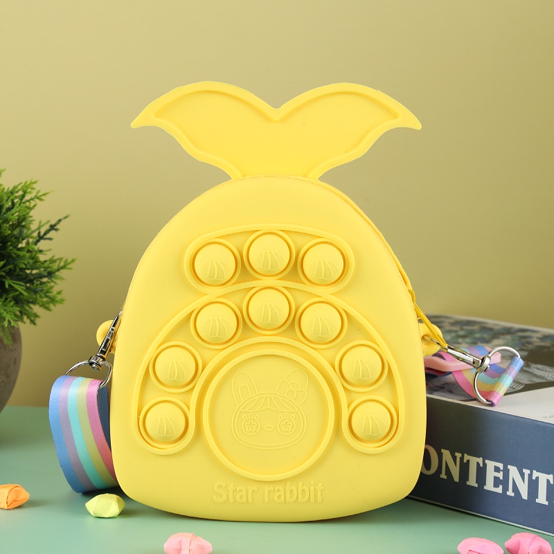 Túi Đeo Chéo Hình Nàng Tiên Cá Hoạt Hình Bằng Silicon Thời Trang Cho Bé Gái