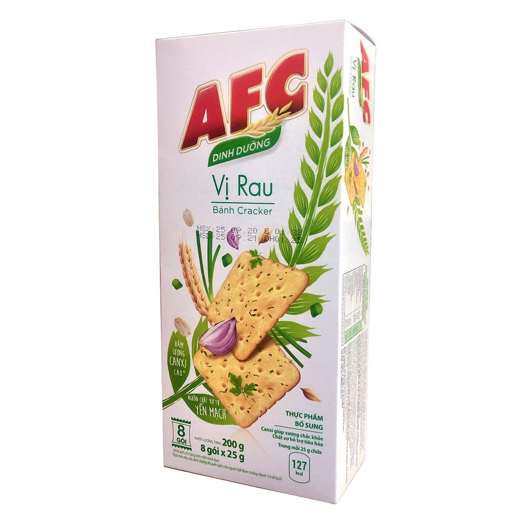 Bánh Quy Cracker AFC Dinh Dưỡng Vị Rau (Hộp 200g)