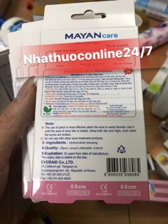 MAYANCARE DÁN MỤN(20 miếng)